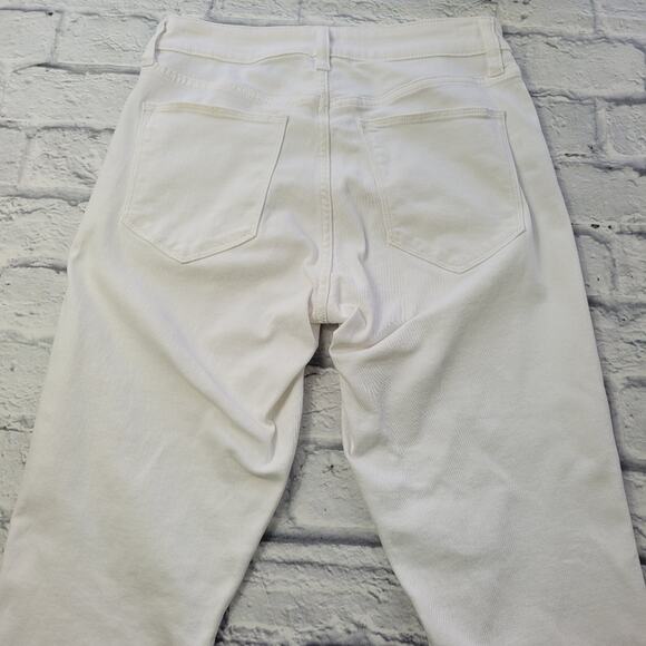 GAP Optic White Denim Curvy True Skinny Jeans Vacation size 29/8 Short - Picture 8 of 15